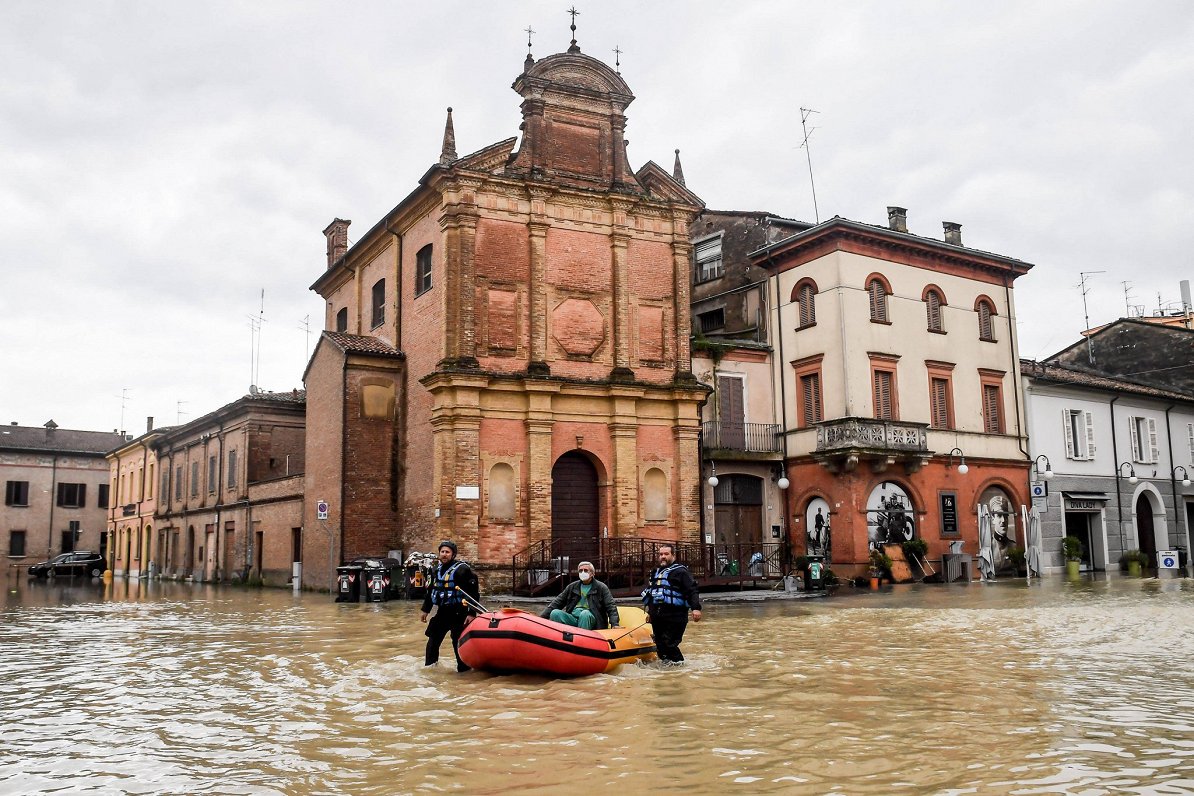 Plūdu skartā teritorija Itālijā