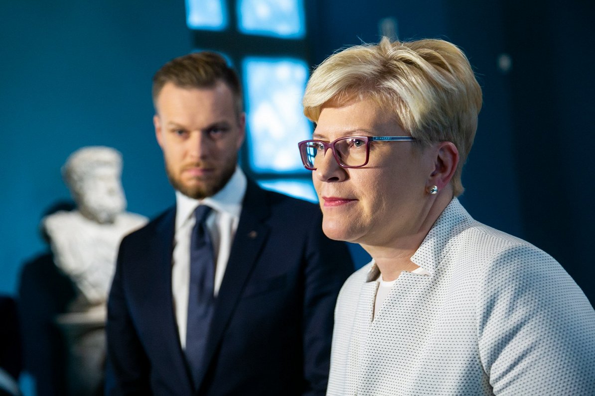 Lietuvas premjere Ingrīda Šimonīte un ārlietu ministrs Gabrieļus Landsberģis