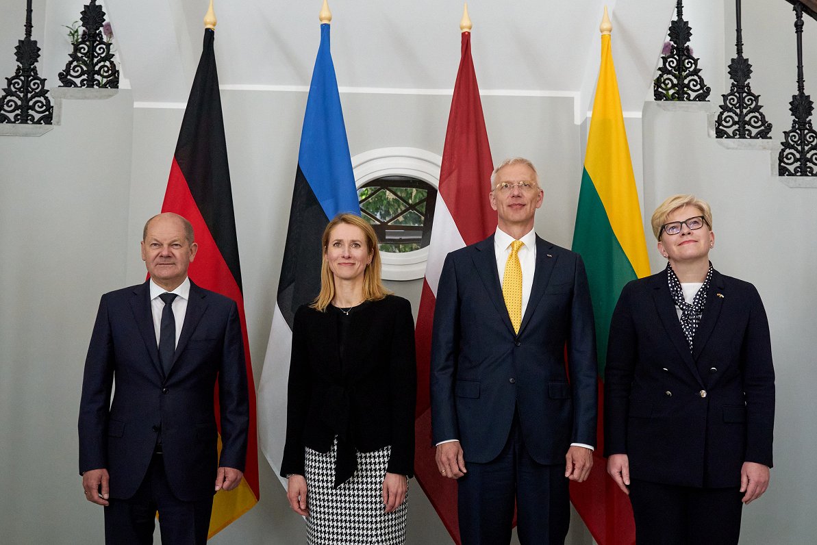 German Chancellor Olaf Scholz and Prime Ministers of the Baltic States