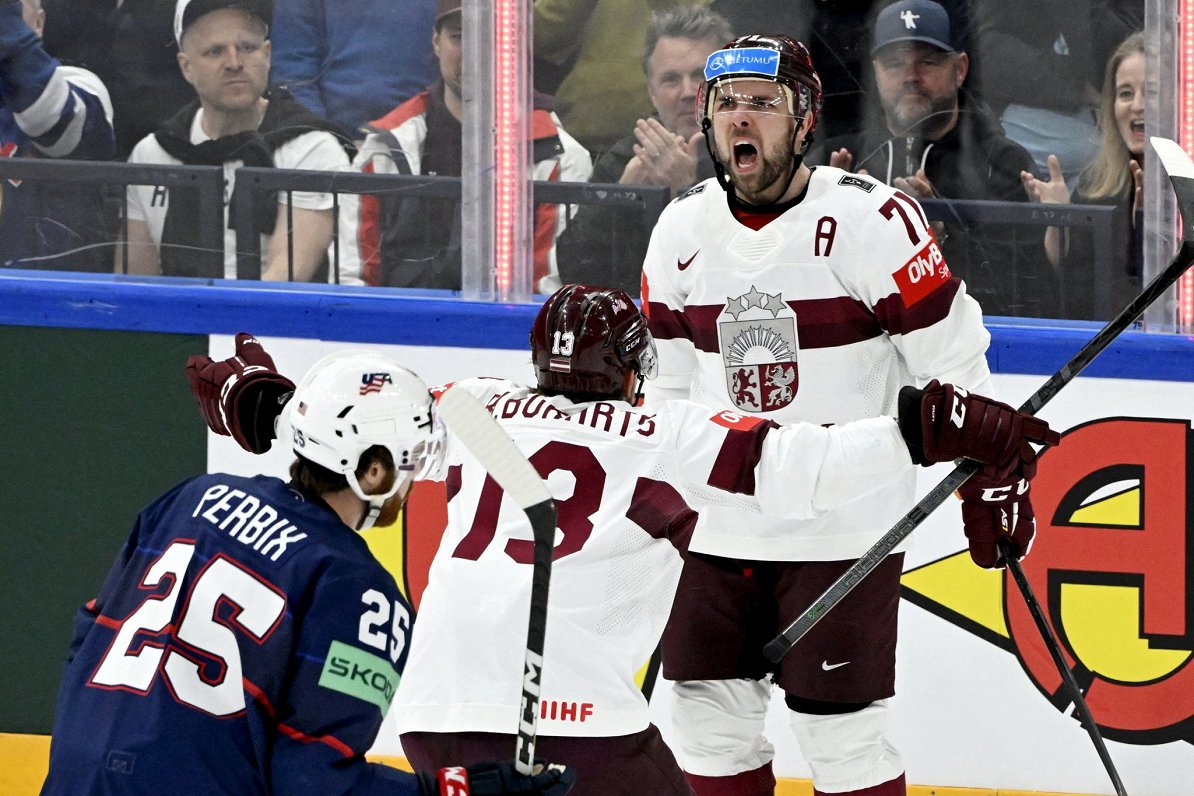 Latviske ishockeyspillere vant triumferende bronsemedaljer ved verdensmesterskapet.  Høydepunkter / artikler