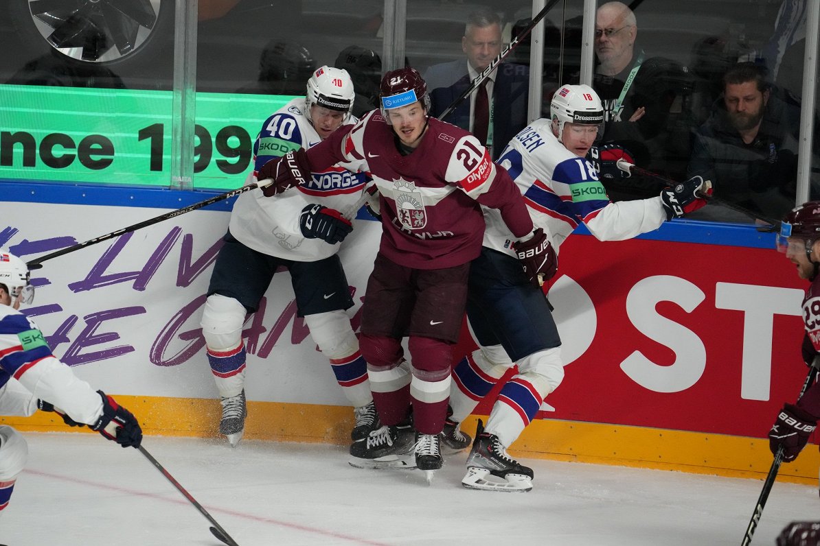 Латвия против Норвегии на чемпионате мира по хоккею  2023