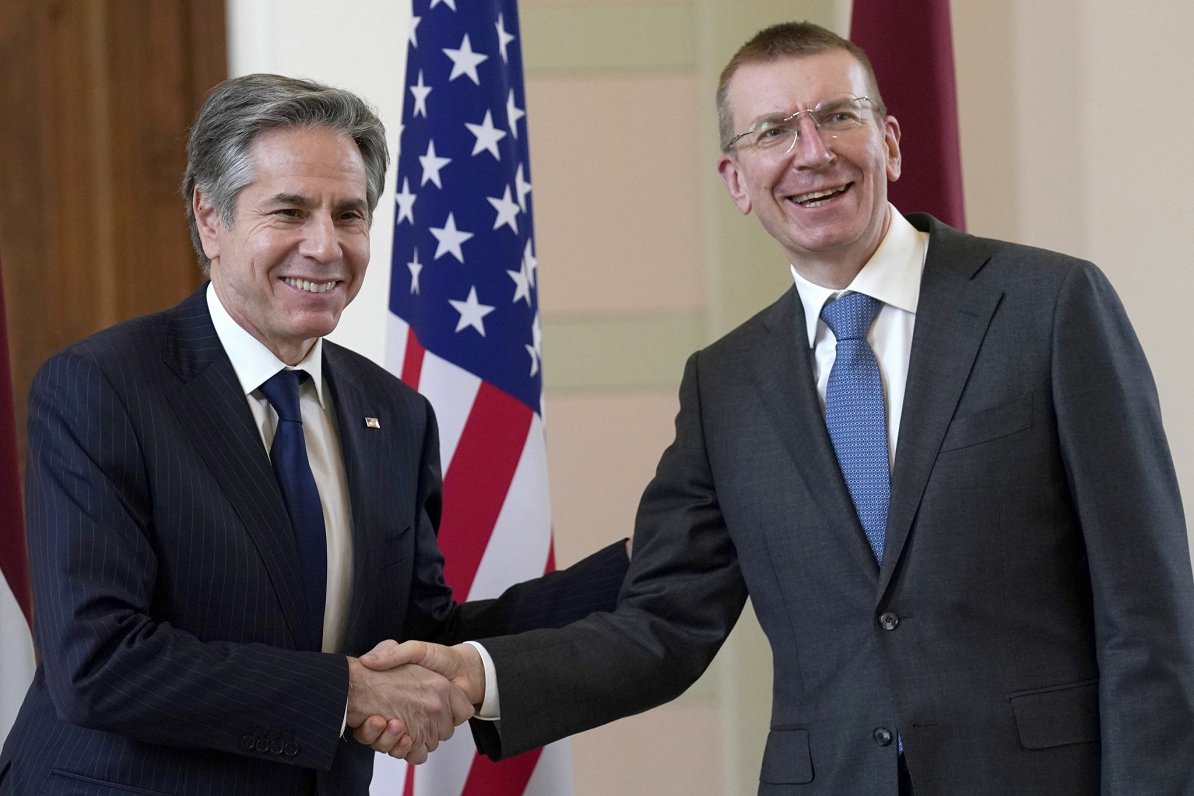 ASV valsts sekretāra Entonija Blinkena un Latvijas ārlietu ministra Edgara Rinkēviča tikšanās Rīgā,...