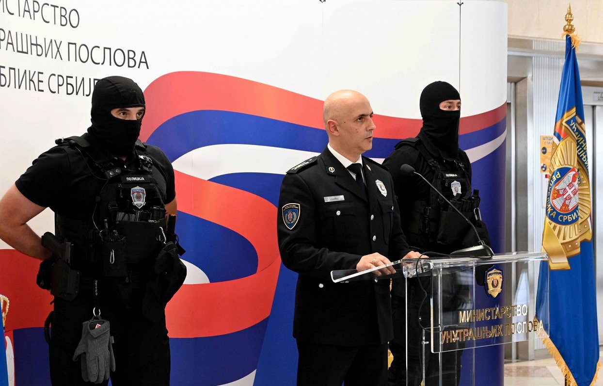 Serbijas Iekšlietu ministrijas preses konference