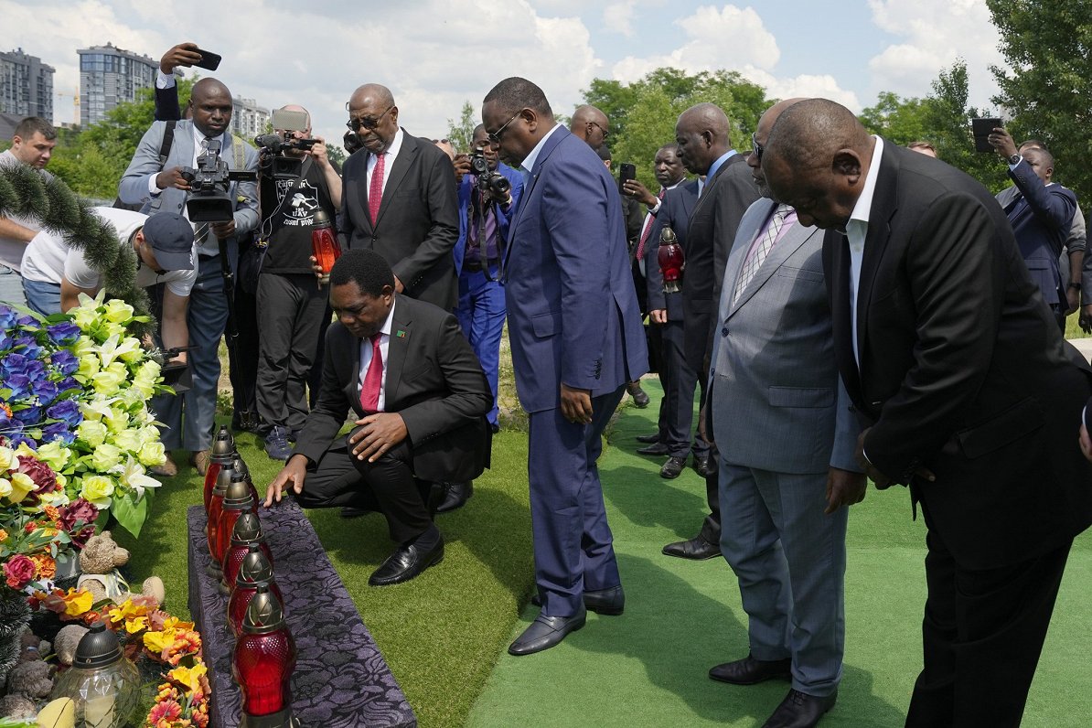 Āfrikas valstu līderi vizītē Kijivā, 16.06.2023.