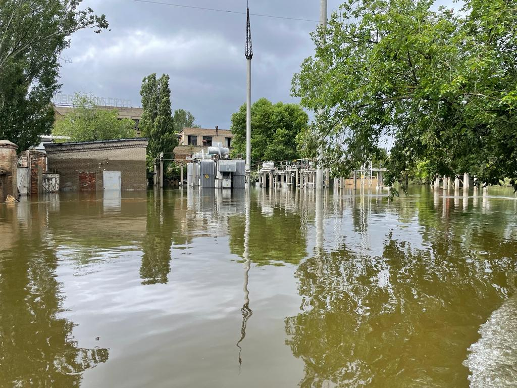 Hersona pēc postošajiem plūdiem saistībā ar Kahovkas HES dambja uzspridzināšanu. 2023. gada jūnijs.