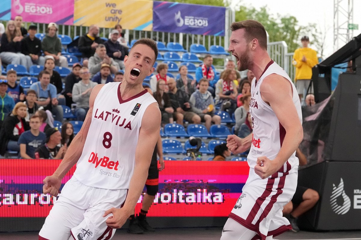 Latvijas 3x3 basketbola izlase izcīna zelta godalgas Eiropas spēlēs