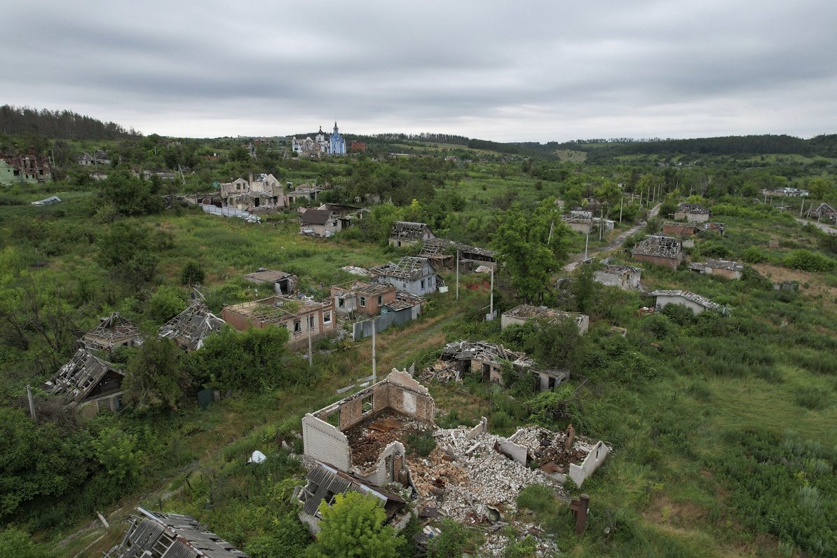 Село с довоенным населением 700 человек. Украина, Богородичное, Донецкая область,26.06.2023.