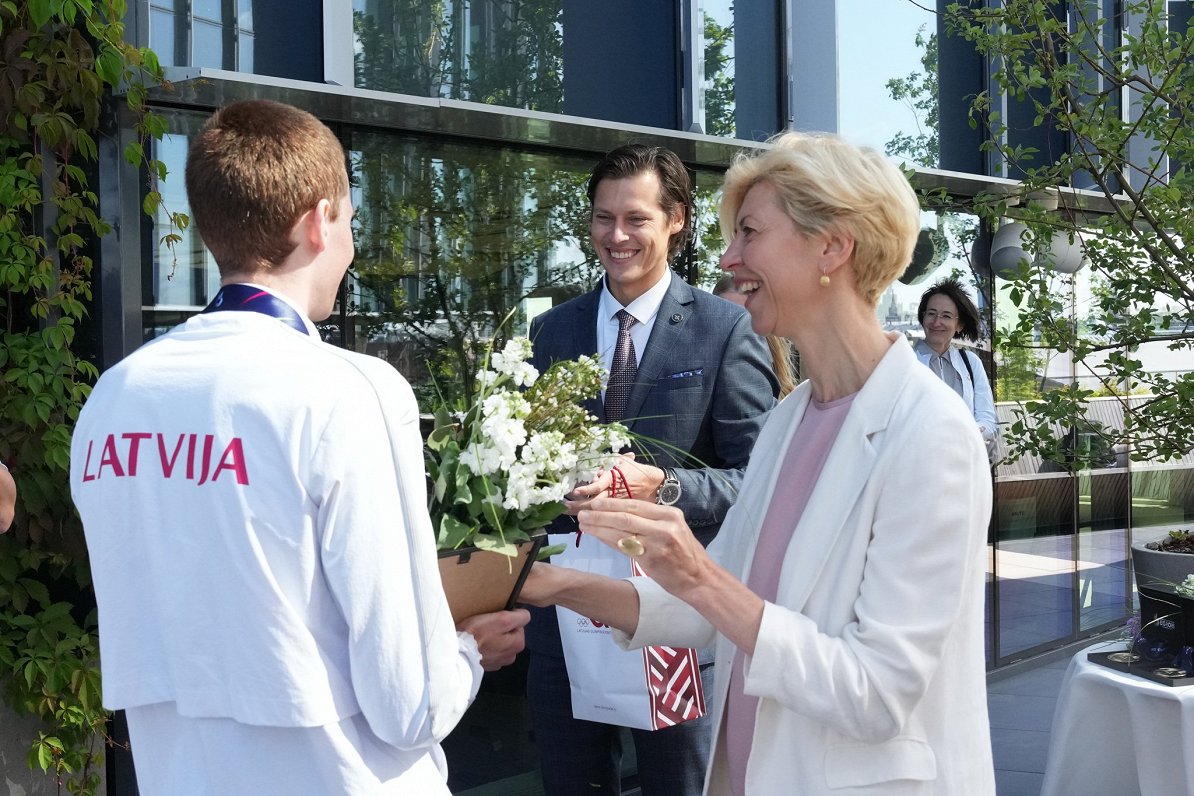 Eiropas spēlēs panākumus guvušo Latvijas sportistu godināšana