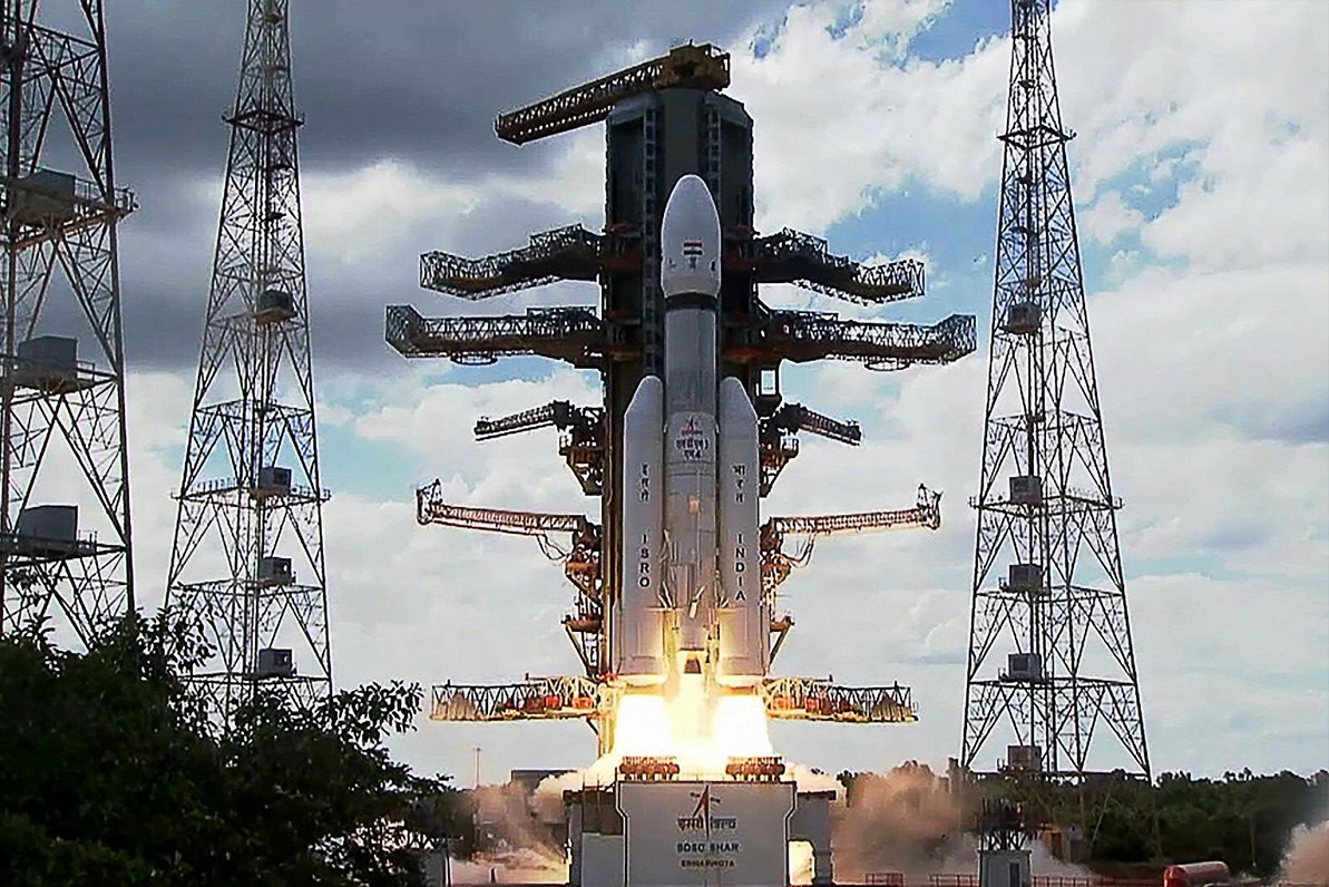 Kosmosa kuģis &quot;Chandrayaan-3&quot; startē no Šriharikotas kosmodroma