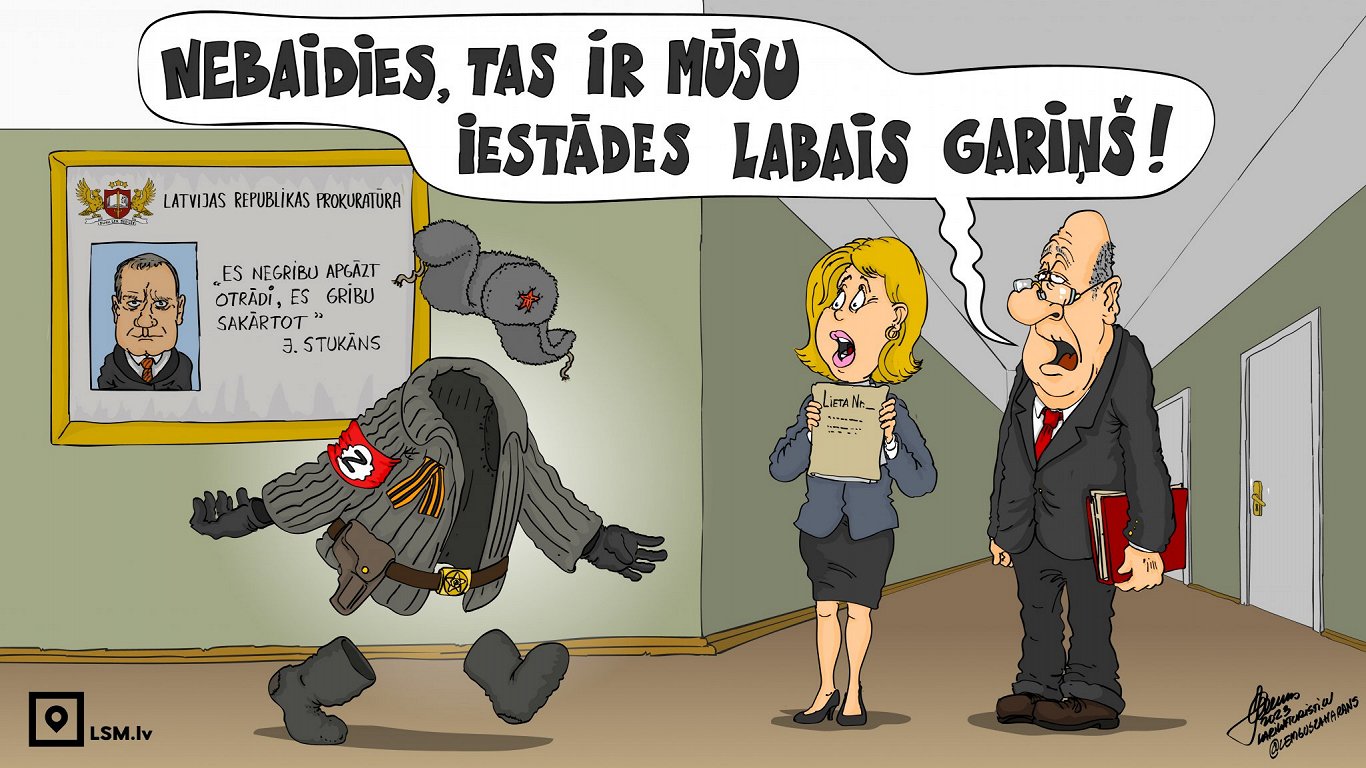 Karikatūrista skats: Labais gariņš prokuratūrā