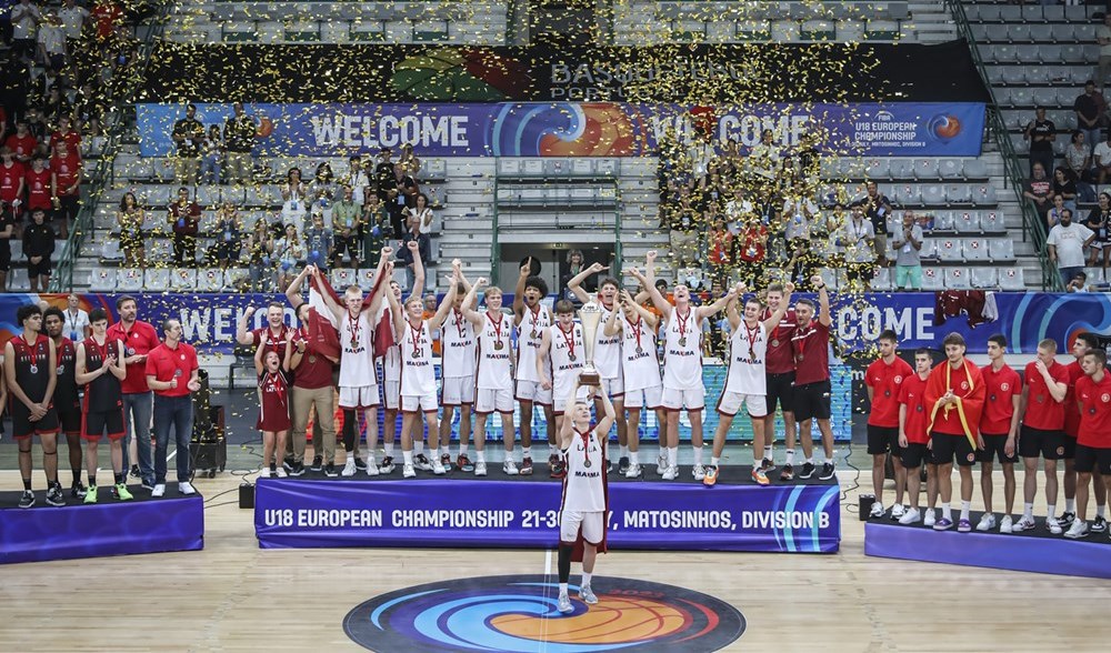 Сборная Латвии по баскетболу U-18 выиграла дивизион B чемпионата Европы