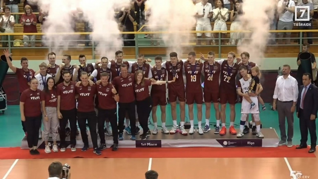 Latvijas volejbola izlase triumfē Sudraba līgā. Spilgtākie brīži