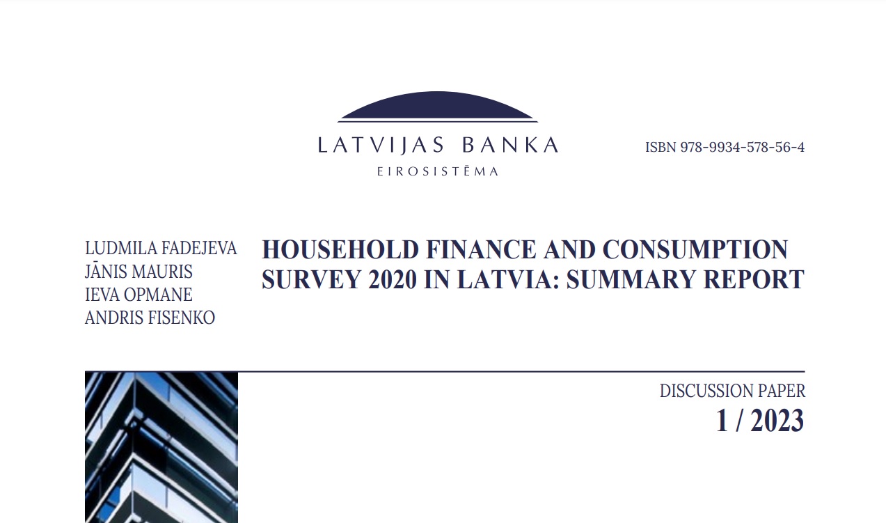 Household finance and consumption survey 2020 in Latvia