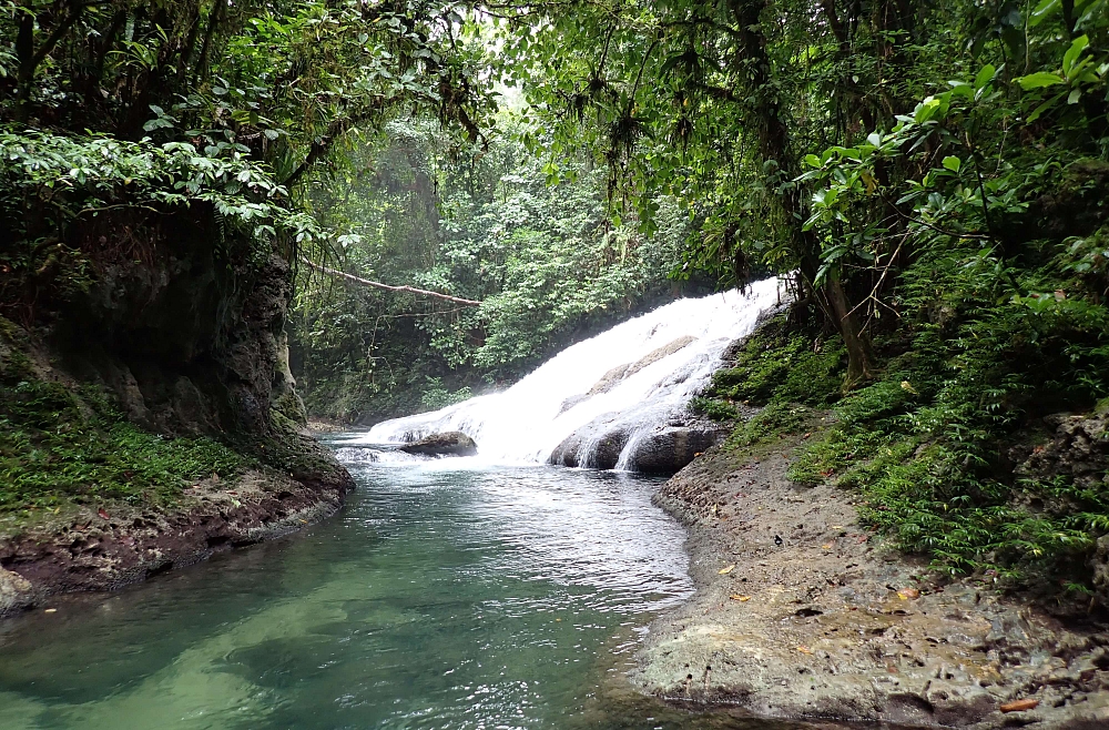 Upe ar ūdenskritumu pirmatnējos lietusmežos Čoizeulas salā