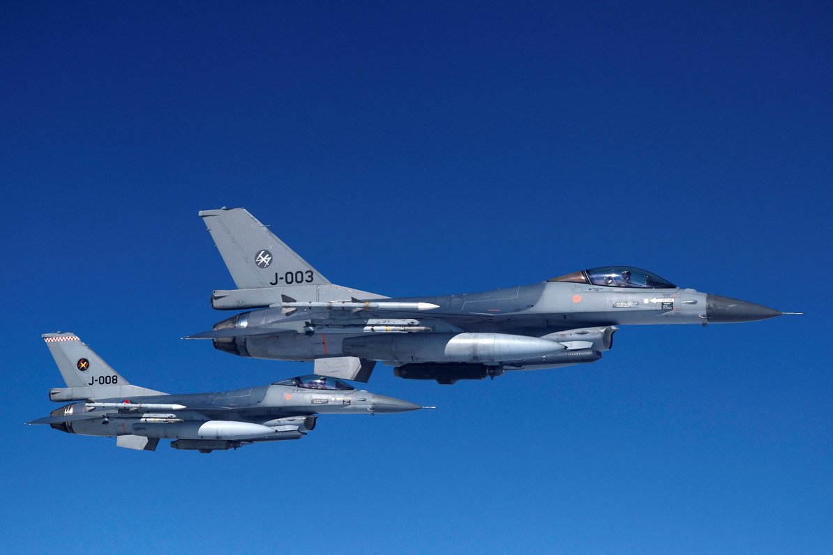 Истребители  F-16 Воздушных сил Нидерландов. 07.2023