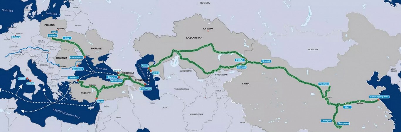 &quot;Vidējais koridors&quot; caur Gruziju savienos Eiropu ar Vidusāzijas valstīm un Ķīnu