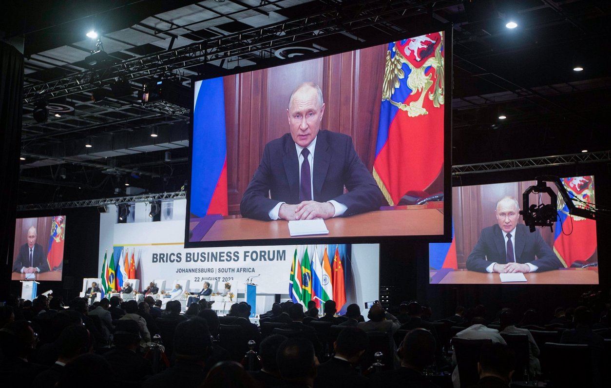 Krievijas prezidenta Vladimira Putina uzruna BRICS samitā
