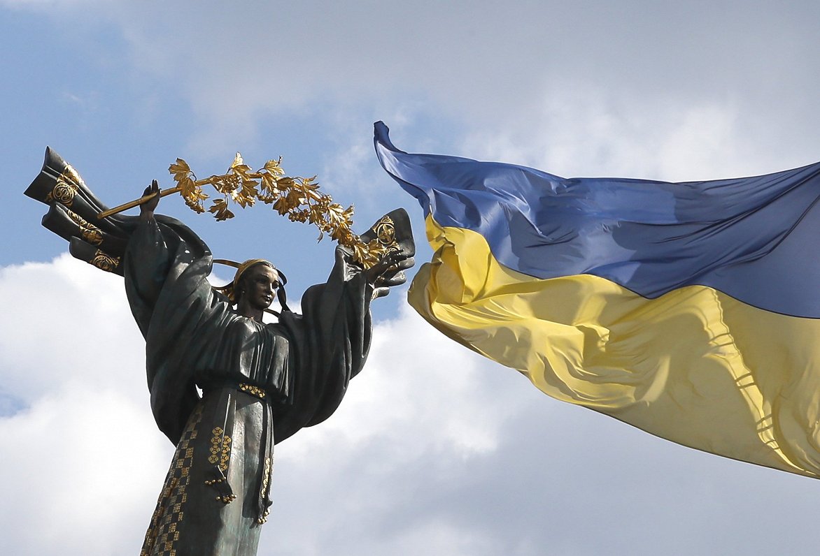 Страна празднует День национального флага и День независимости. Украина, Киев, 23.08.2023.
