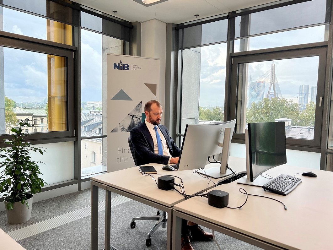 Kaspars Pīlādzis, NIB’s Senior Banker and Country Lead for Latvia, at NIB's new office in Riga
