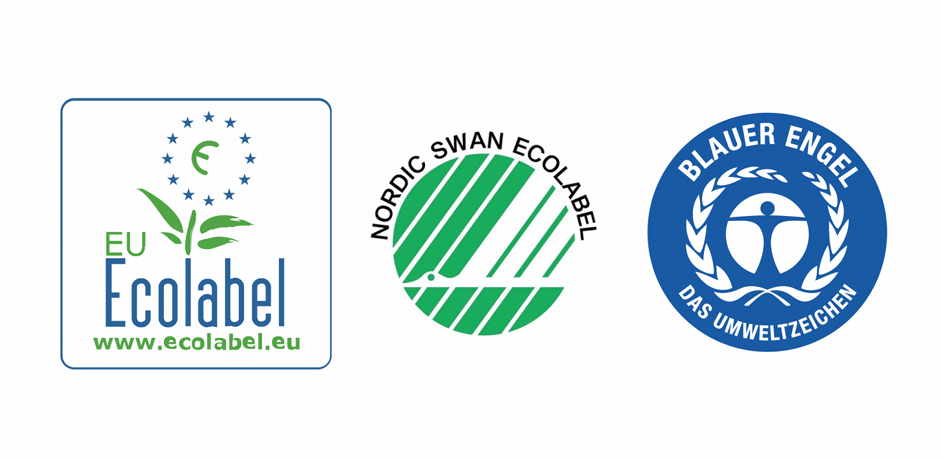 &quot;EU Ecolabel&quot;, &quot;Ziemeļu gulbis&quot;, &quot;Zilais eņģelis&quot;