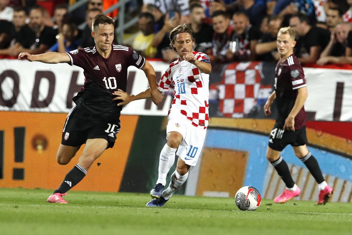 Latvijas un Horvātijas futbola izlašu spēle