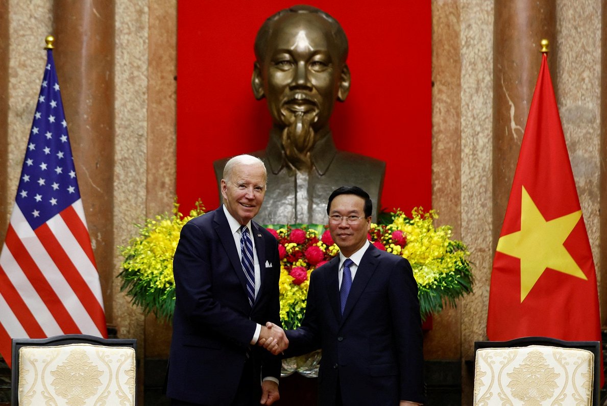 ASV prezidents Džo Baidens un Vjetnamas prezidents  Vo Vans Tuongs