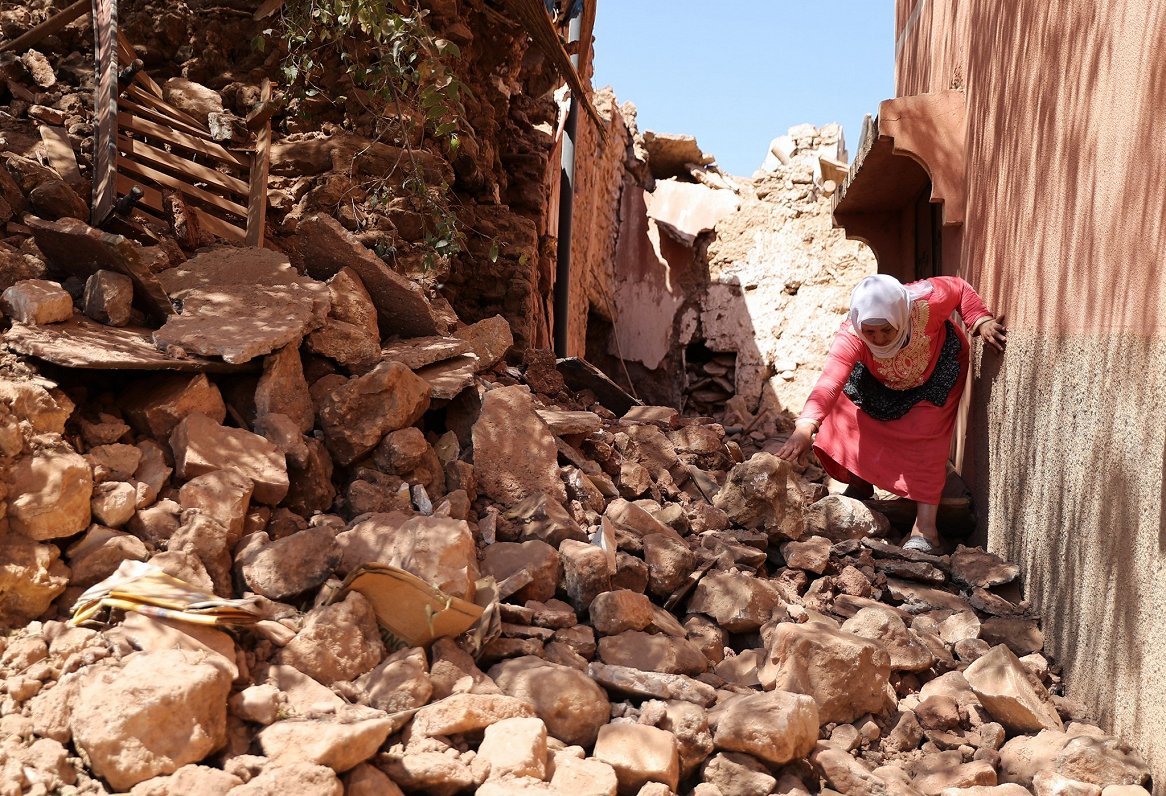 Postījumi pēc zemestrīces Marokas pilsētā Marakešā