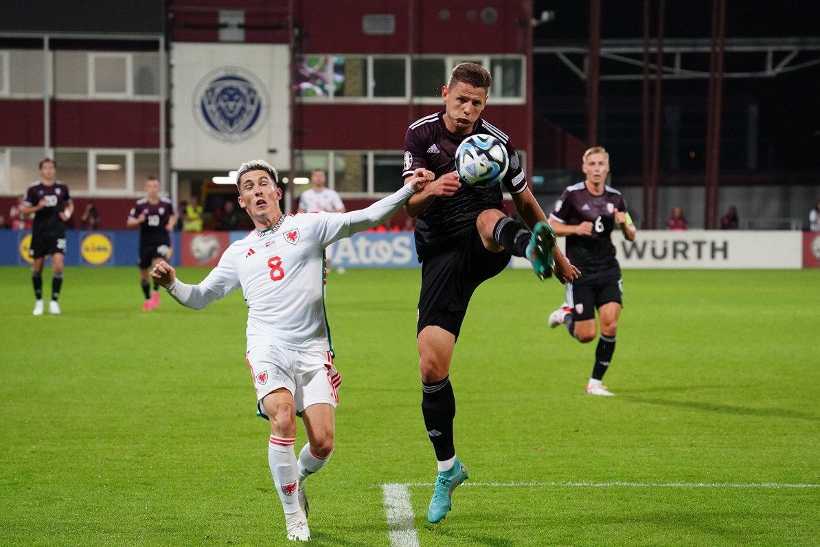 Eiropas čempionāta kvalifikācijas turnīra spēle Latvija pret Velsu
