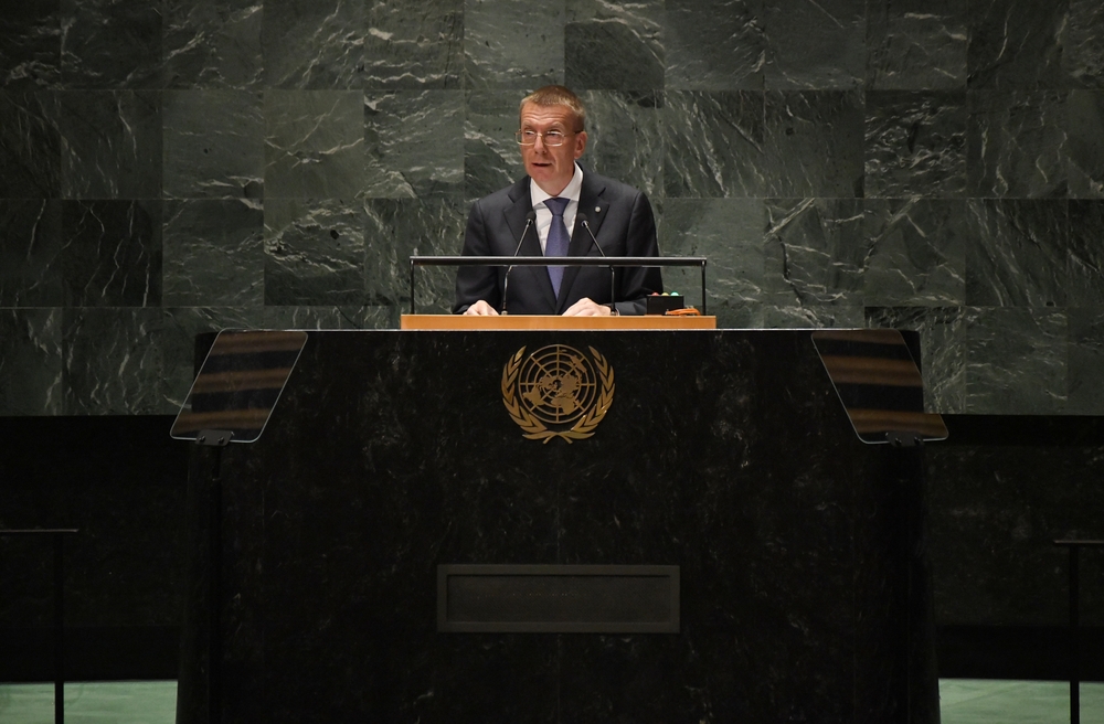Title: “Latvian President Urges Action Against Russia’s Aggression in Speech at UN”