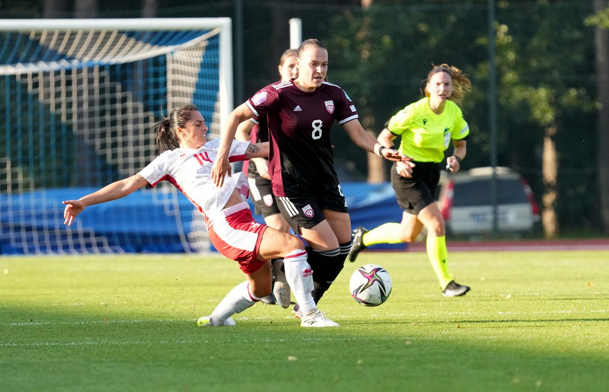 Latvijas un Maltas sieviešu futbola izlašu spēle Nāciju līgā