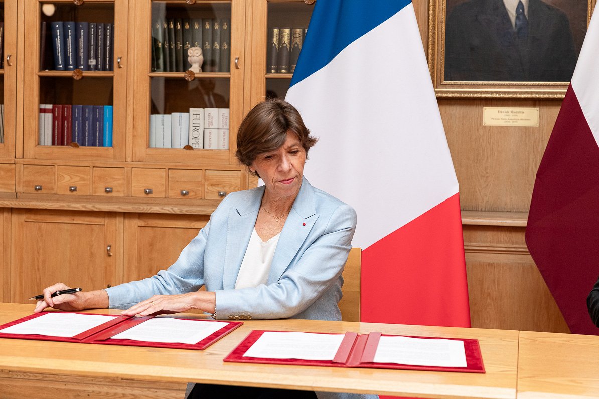 Catherine Colonna, French Minister for Europe and Foreign Affairs, in Rīga.