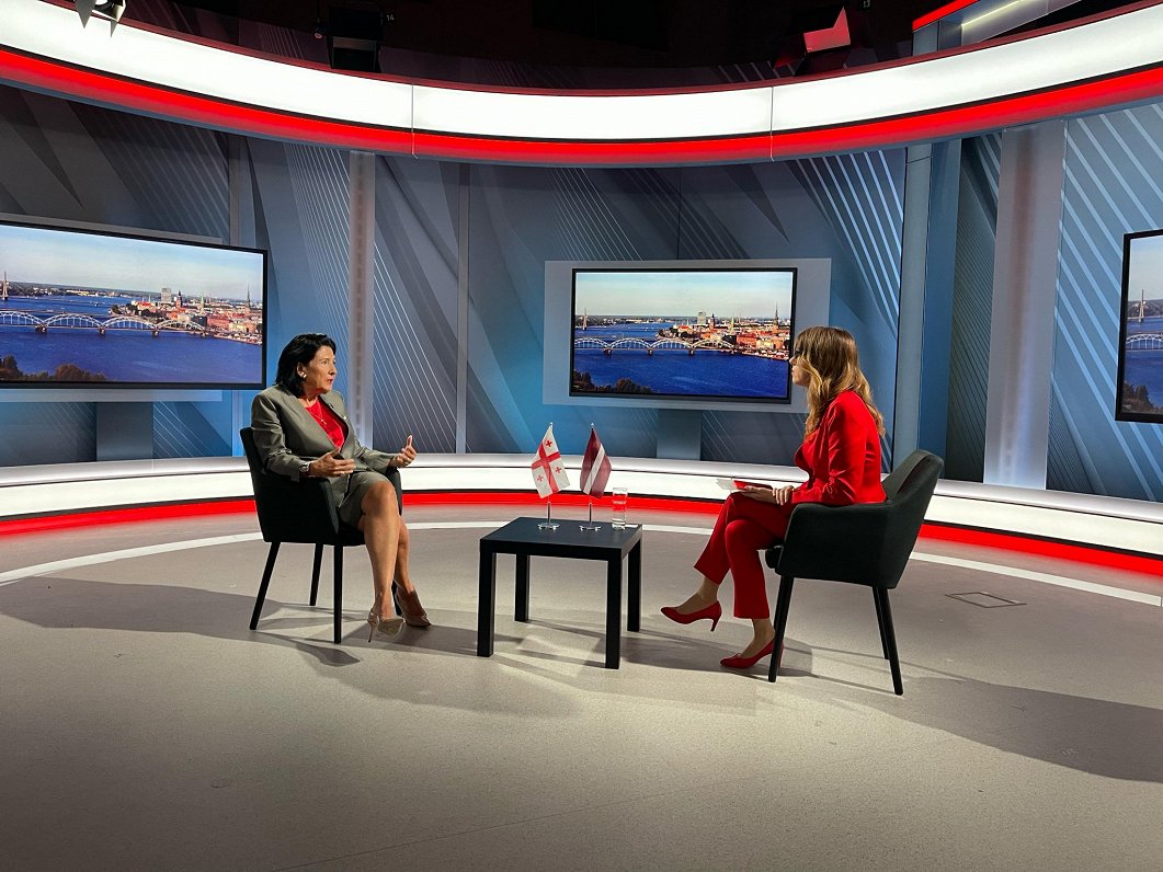 Gruzijas prezidente Salome Zurabišvili intervijā LTV
