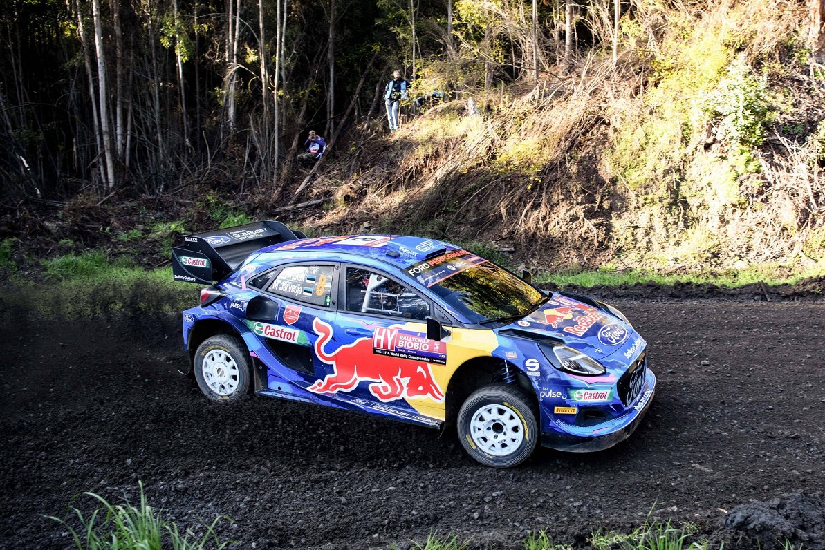 Ota Tanaka ekipāža 2023. gada Čīles WRC posmā.