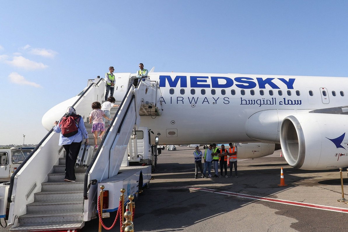 Lībijas lidsabiedrības &quot;Medsky Airways&quot; reiss &quot;MT522&quot; no Tripoles uz Romu.
