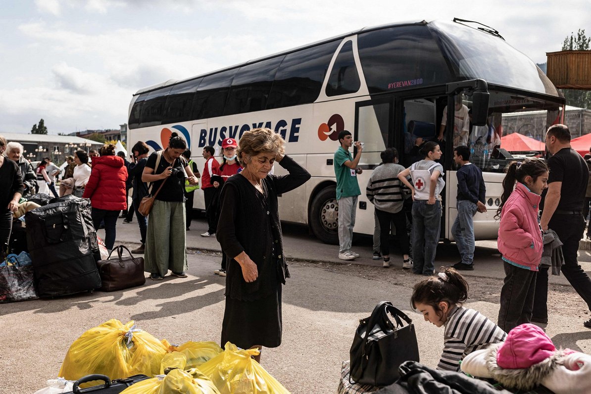 Armēnijā ieradušies bēgļi Kalnu Karabahas (30.09.2023.)