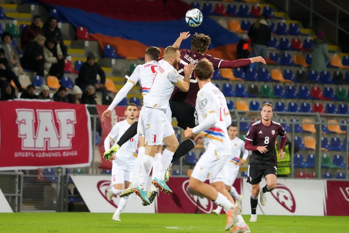 Latvijas un Armēnijas izlašu spēle Eiropas čempionāta kvalifikācijā