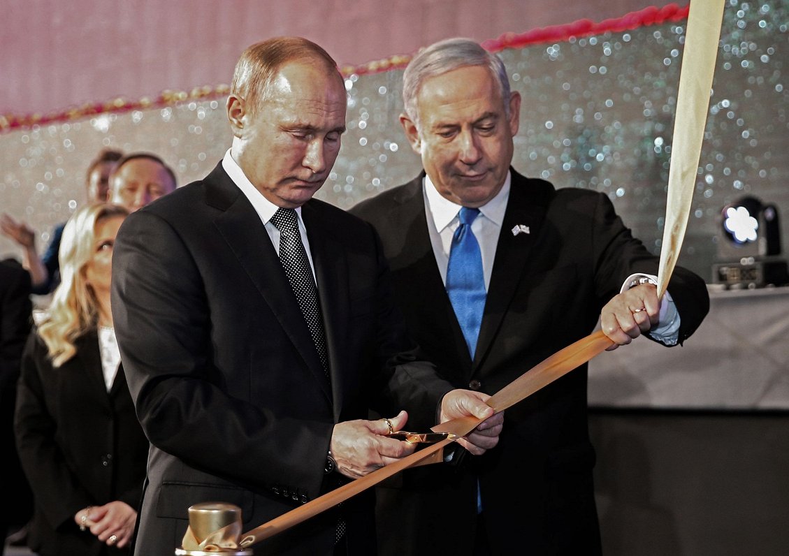 Krievijas prezidents Vladimirs Putins un Izraēlas premjerministrs Benjamins Netanjahu