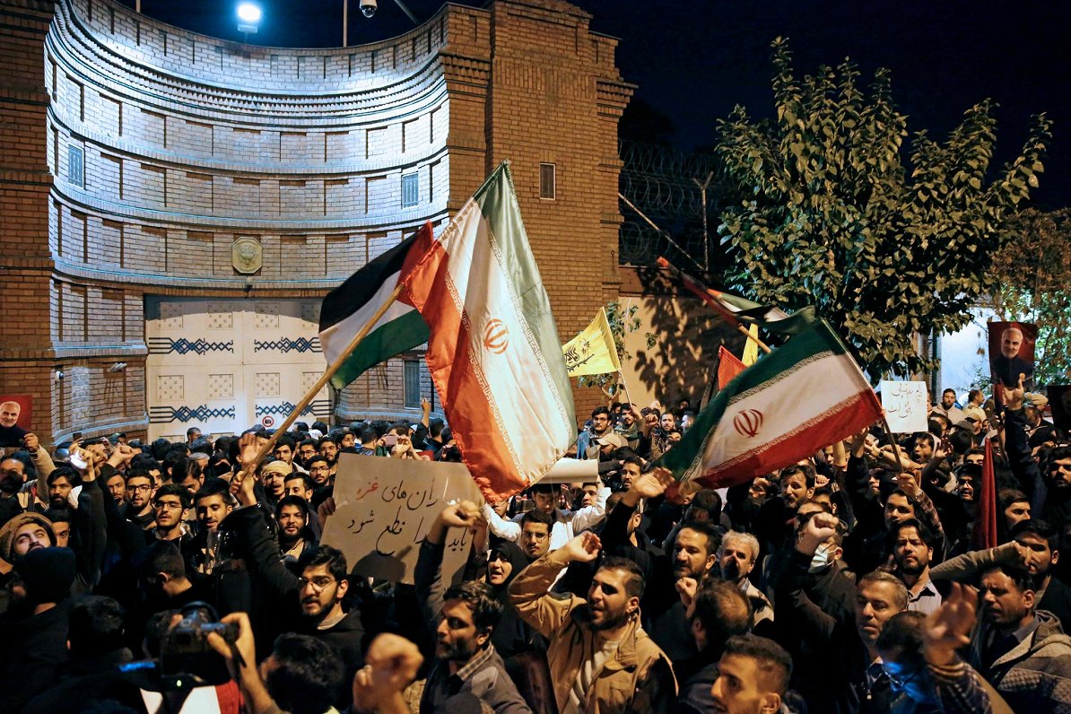 Protesta akcija Palestīnas atbalstam Teherānā