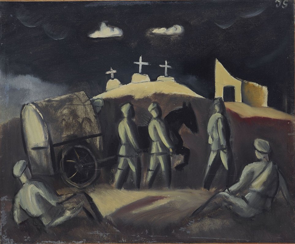 Jāzeps Grosvalds. Baltie krusti. 1917. Audekls, eļļa. LNMM kolekcija.