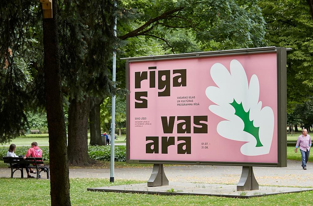 Rīgas vasaras 2021 vizuālā identitāte. Dizains - Rūta Jumīte