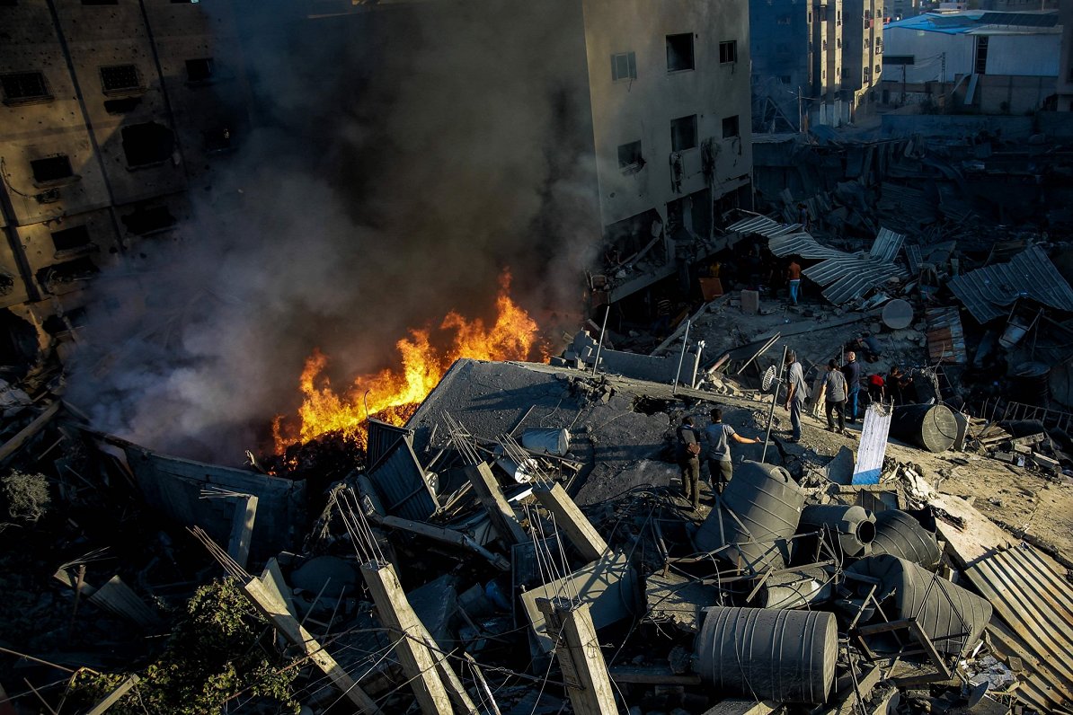 Ilustratīvs attēls: gruveši Gazas pilsētā pēc Izraēlas spēku triecieniem
