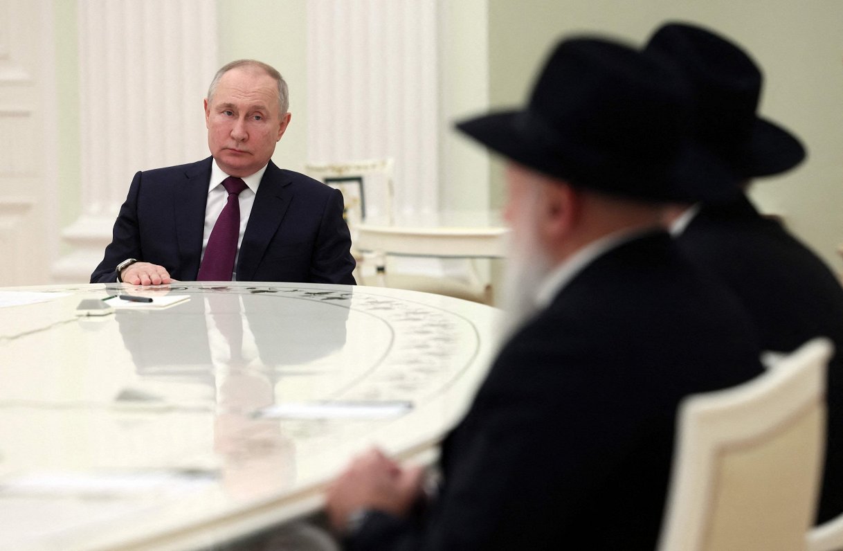 Krievijas prezidents Vladimirs Putins tiekas ar Krievijas ebreju kopienas līderiem, 2023. gada janvā...