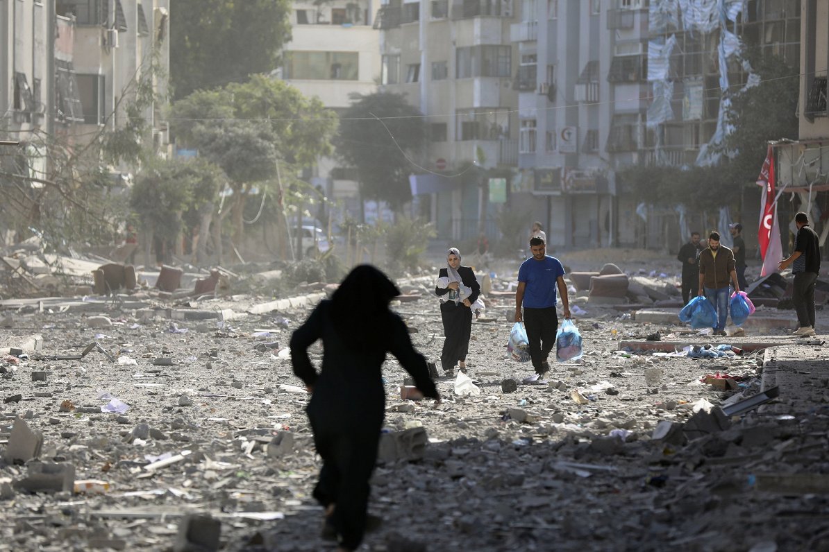 Gazas pilsēta pēc Izraēlas spēku uzlidojumiem