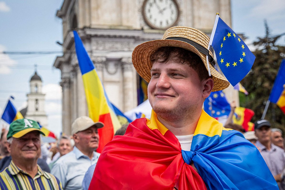 Проевропейский митинг в Кишиневе. Молдова. 2023 год