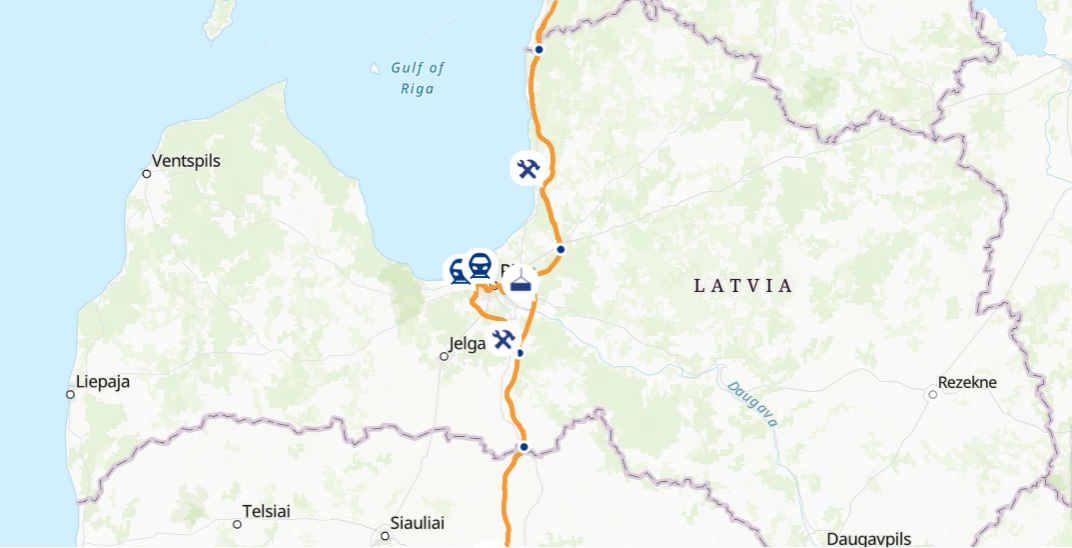 Rail Baltica interactive map