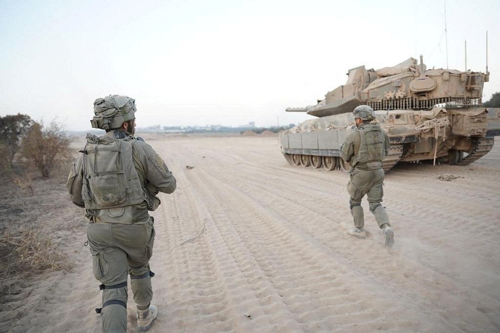 Izraēlas karavīri piedalās operācija Gazas joslā, 07.10.2023