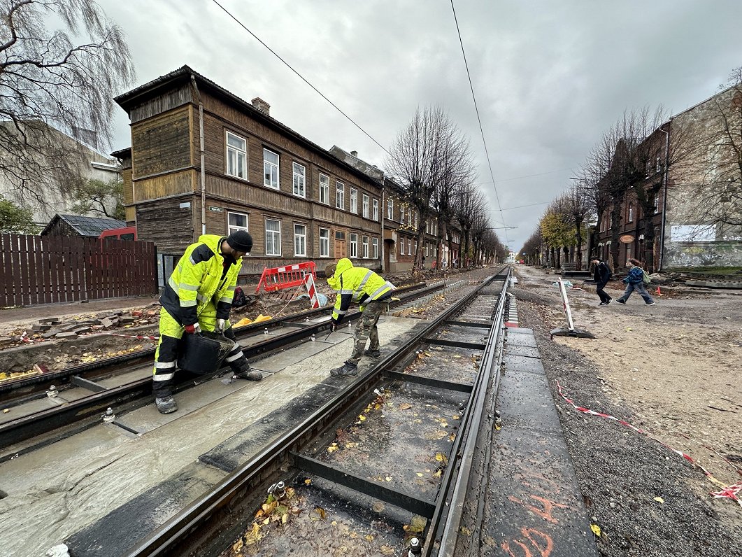 Liepājas tramvaju līnijas atjaunošanas darbi