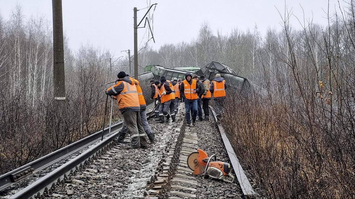 Krievijā saspridzināts dzelzceļš, 11.11.2023
