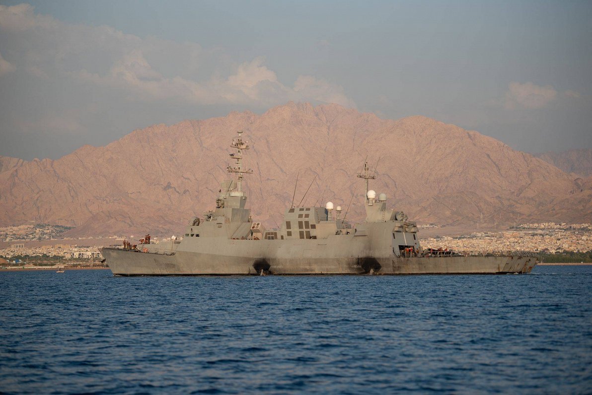 Ilustratīvs attēls: Izraēlas kara flotes kuģis Sarkanajā jūrā