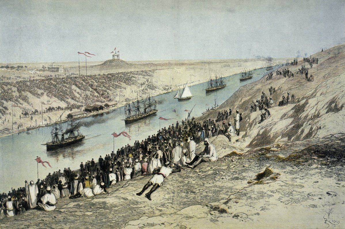 Suecas kanāla atvēršana. 1869. gads.